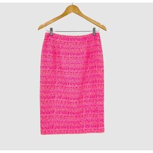 Giambattista Valli Tweed Pencil Skirt Pink Size 42 / Small